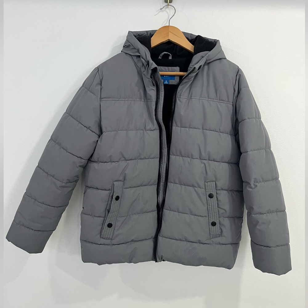 Perry Ellis Boy Gray Puffer Coat XL
